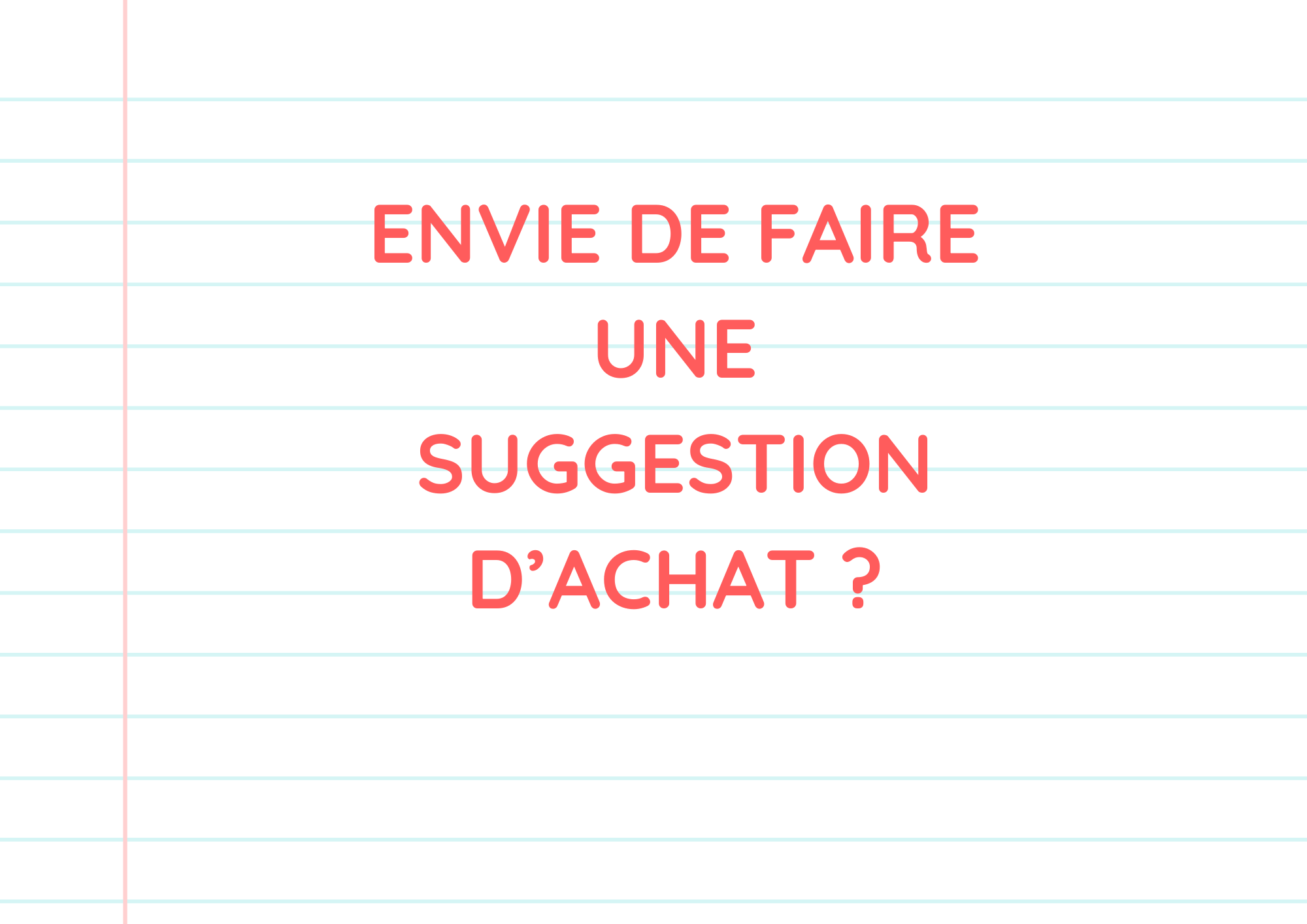 suggestion achat